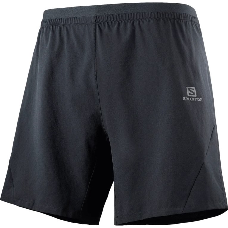 Black Salomon Cross 7'' Men's Shorts | PH 28745Y